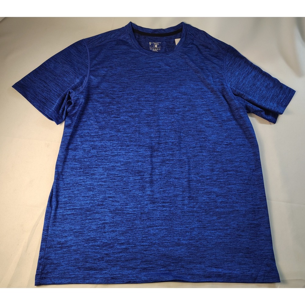 NWT Liberty Pro Men XL Blue Space Dye Performance Short Sleeve Crew Neck T-Shirt